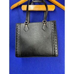 Dark Academia Women Jen & Co. Whipstitch Tote Bag Medium Black
